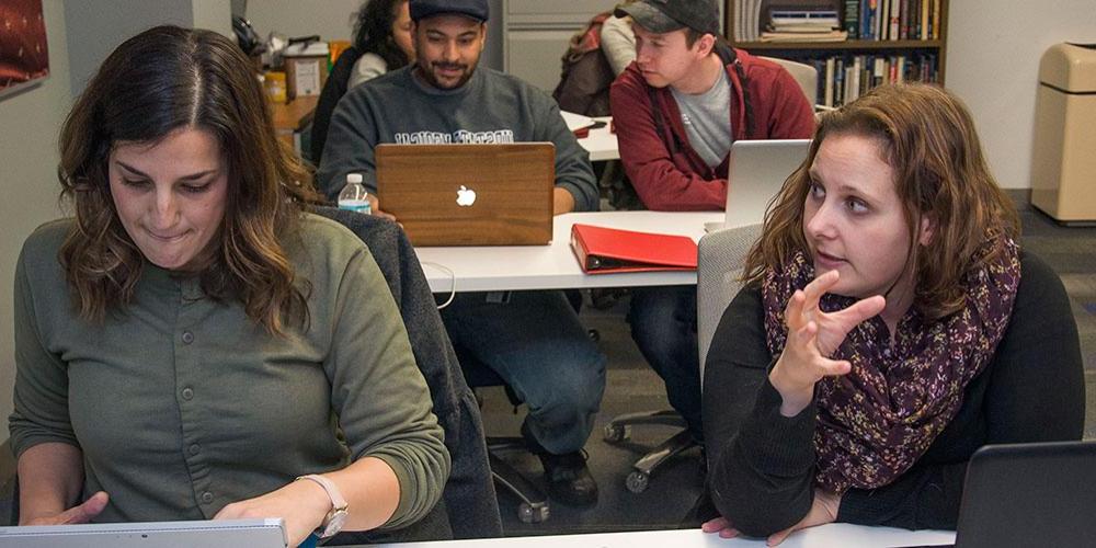 Students studying together